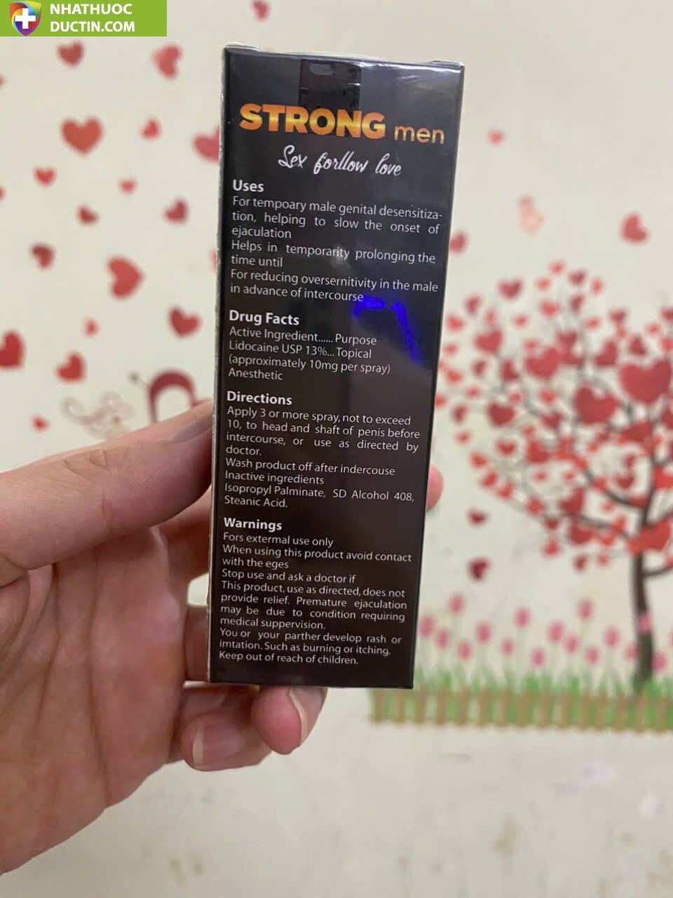 Chai xịt kéo dài thời gian Balan Strong men hộp 1 chai 30ml 12 strognmen3