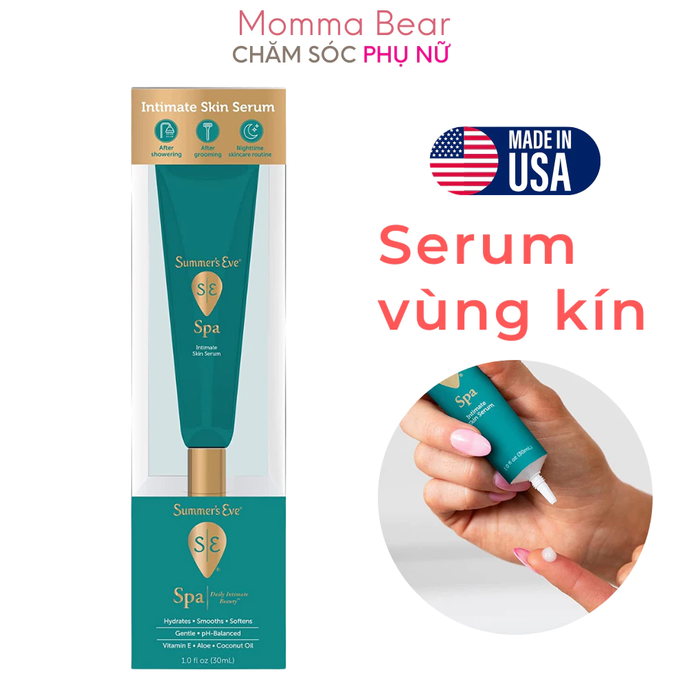Kem dưỡng vùng kín Summer's Eve Spa, serum phụ khoa, dưỡng ẩm vùng bikini, hàng Mỹ 29 vungkin1