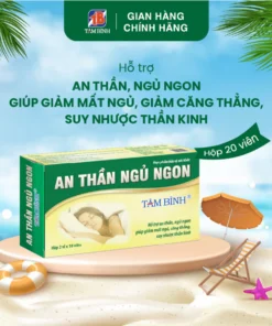 Hộp 20 viên An thần ngủ ngon Tâm Bình - Hỗ trợ giảm mất ngủ, ngủ không sâu giấc, lo âu, căng thẳng