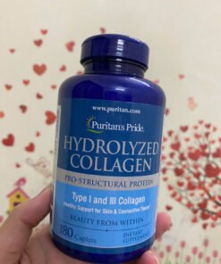 Viên Uống Collagen Thủy Phân Trắng Da, Mờ Nám Puritan's Pride Hydrolyzed Collagen 1000mg