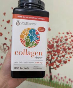 Viên uống collagen youtheory 390 viên Type 1, 2 & 3 cho phụ nữ +Biotin của Mỹ