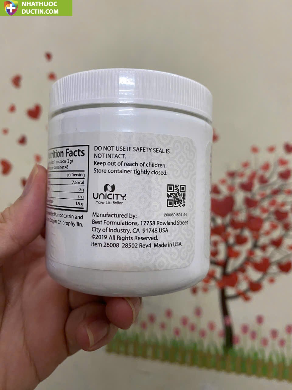 Bột diệp lục Unicitay Super Chlorophyll Powder 23 diepluc7