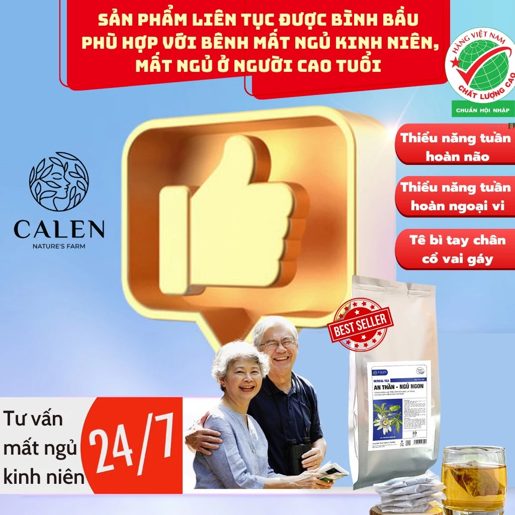 Trà An Thần, Ngủ Ngon cải thiện chứng mất ngủ, khó ngủ, ngủ không sâu giấc Calen Herbal Tea 2 Trà An Thần, Ngủ Ngon cải thiện chứng mất ngủ, khó ngủ, ngủ không sâu giấc Calen Herbal Tea - Ảnh 2