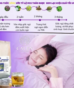 Trà An Thần, Ngủ Ngon cải thiện chứng mất ngủ, khó ngủ, ngủ không sâu giấc Calen Herbal Tea 12 antahn7