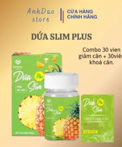 Alternative view of Viên Uống Giảm Cân Dứa Slim Plus Dành cho cơ địa khó ,mỡ cứng tặng kèm khoá cân 30 viên