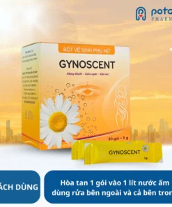 Bột pha vệ sinh phụ nữ Gynoscent Dược Cát Linh hộp 30 gói, rửa phụ khoa khử mùi kháng khuẩn