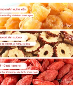 Set 25 gói trà dưỡng tâm an thần Long Nhãn, Táo Đỏ, Kỷ Tử, trà thảo mộc dưỡng nhan, an thần, ngủ ngon 12 duongnhan