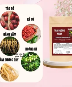 Trà Dưỡng Nhan -Thảo Mộc Xanh - Ấm Tử Cung, Cân Bằng Nội Tiết, Đẹp Da, Giảm Cân, Mát Gan, Thanh Lọc, Dễ Ngủ -Bịch 30 lọc 10 duongnhanh2
