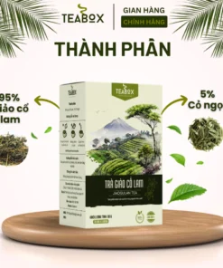 Trà Giảo Cổ Lam Giảm Mỡ Máu Hạ Huyết Áp Hạ Đường Huyết | Hộp 30 x 3g Túi Lọc Teabox