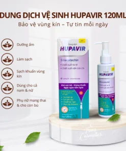 Dung dịch vệ sinh Hupavir Sinecatechin dưỡng ẩm làm sạch vùng kí.n 120ml 11 hupa2