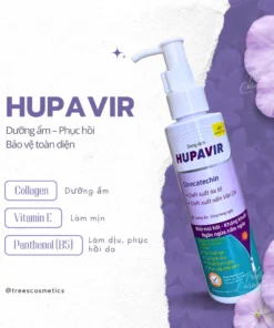 Dung dịch vệ sinh Hupavir Sinecatechin dưỡng ẩm làm sạch vùng kí.n 120ml 14 hupa5