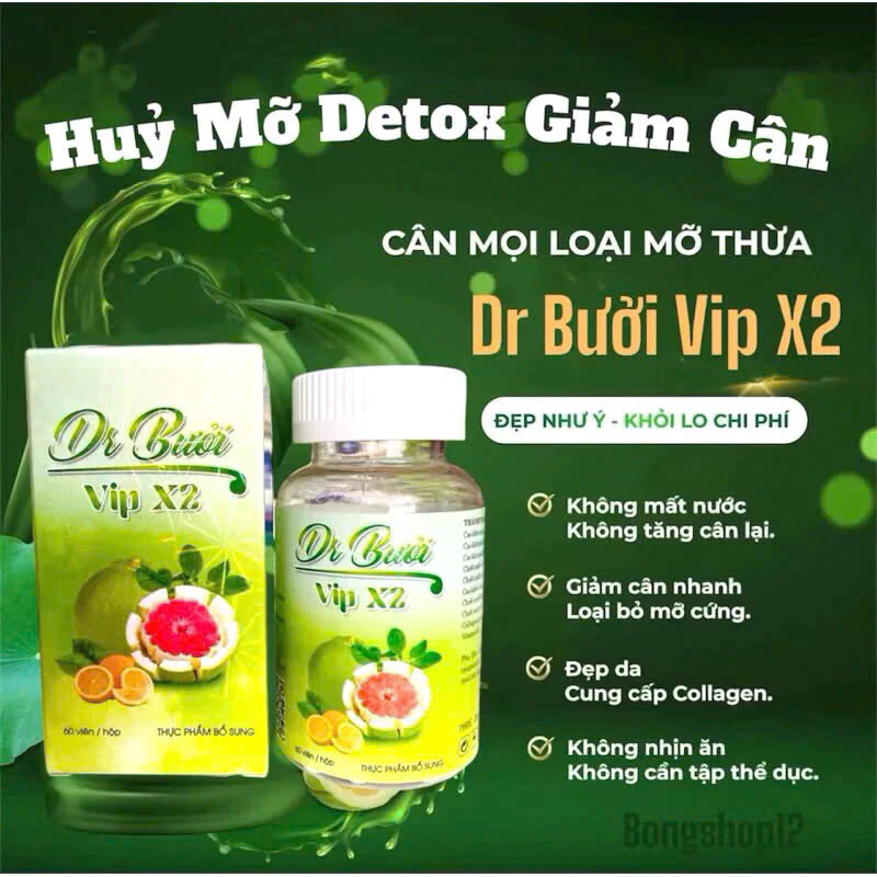 Huỷ Mỡ Giảm Cân Detox Dr Bưởi Vip X2 Lọ 60v Chính Hẵng 13 huymode1 1