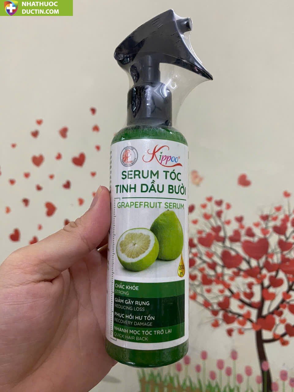 Tinh dầu bưởi Kippoo chai 200ml xịt kích thích mọc tóc,bóng mượt, óng ả 14 kip1