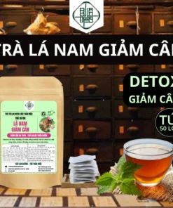 Alternative view of Trà giảm cân lá nam 10 vị -Bội Lan Đường- thải mỡ hủy mỡ nội tạng, giảm cân an toàn - bịch 50 lọc