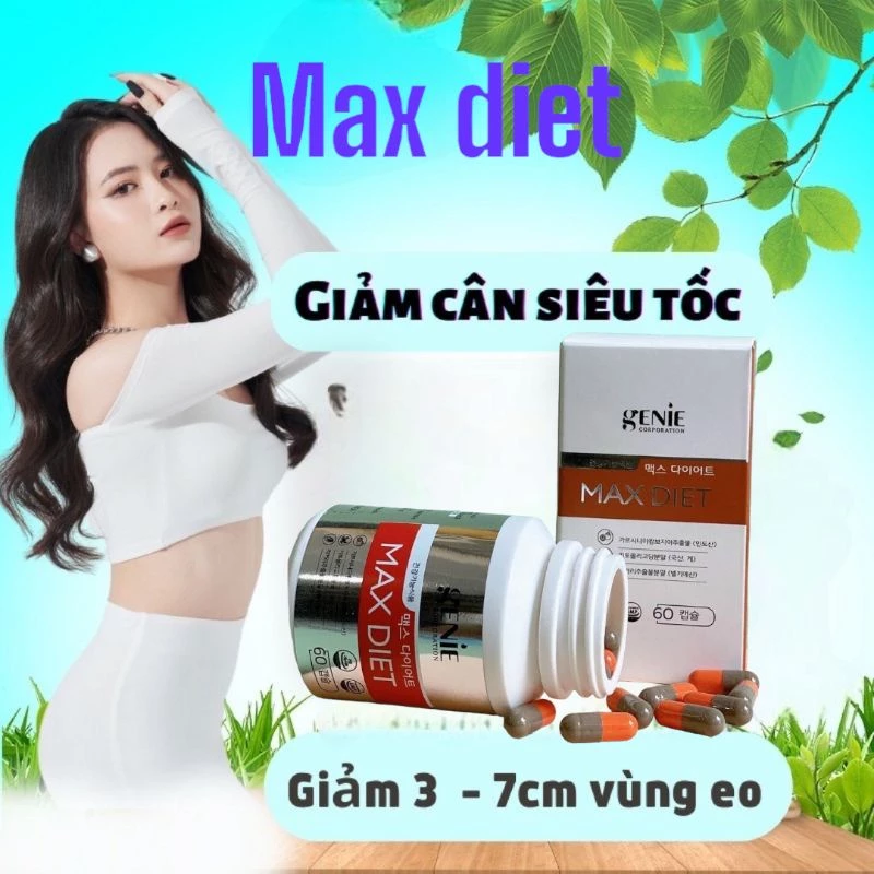 HỘP 60 VIÊN GIẢM CÂN MAX DIET GENIE CHÍNH HÃNG 20