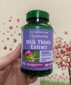 Viên uống Milk Thistle Milk Thistle Extract 1000mg 180 viên Puritan's Pride hỗ trợ tăng cường chức năng gan, bảo vệ gan