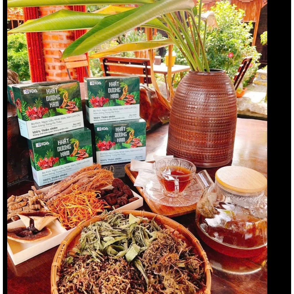 Trà Bổ Khí Nhất Dương Nam Ba Kích Ngọc Cẩu, Nhân Sâm, Nấm Linh Chi, Đông Trùng 4 Trà Bổ Khí Nhất Dương Nam Ba Kích Ngọc Cẩu, Nhân Sâm, Nấm Linh Chi, Đông Trùng - Ảnh 4