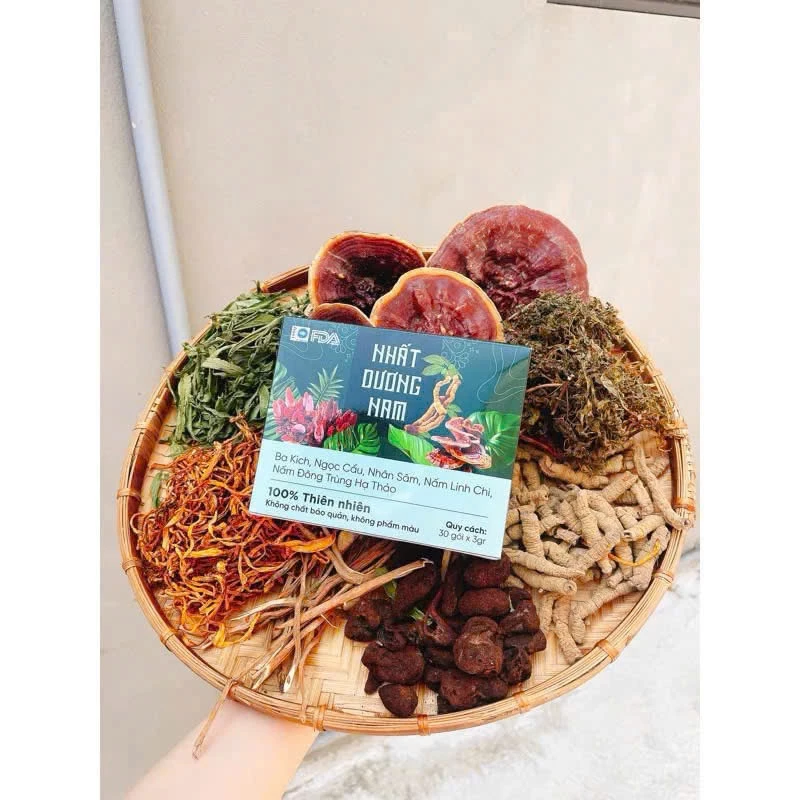 Trà Bổ Khí Nhất Dương Nam Ba Kích Ngọc Cẩu, Nhân Sâm, Nấm Linh Chi, Đông Trùng 5 Trà Bổ Khí Nhất Dương Nam Ba Kích Ngọc Cẩu, Nhân Sâm, Nấm Linh Chi, Đông Trùng - Ảnh 5