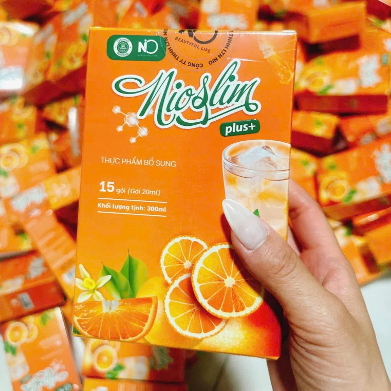 Siro Giảm Cân Nio Slim Plus+ Chính Hãng Vị Cam Thơm Ngon giảm cân sau sinh an toàn hiệu quả có tặng kèm detox rau củ 23 nioslim1