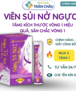 Viên sủi sâm tố nữ Placenta Nano - Hỗ trợ tăng cường nội tiết tố, Làm săn và tăng kích thước vòng 1.
