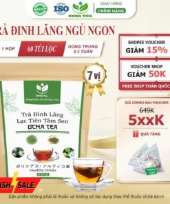 Alternative view of Trà Đinh Lăng Lạc Tiên Tâm Sen Bịch 60 Túi - Cho Người Mất Ngủ, Tiểu Đêm - Trà Giúp Ngủ Ngon An Thần