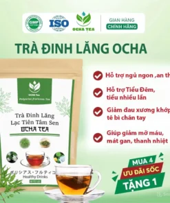 Trà Đinh Lăng Lạc Tiên Tâm Sen Bịch 60 Túi - Cho Người Mất Ngủ, Tiểu Đêm - Trà Giúp Ngủ Ngon An Thần