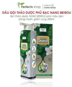 Dầu gội thảo dược phủ bạc nano BEIROU 200ml - Dầu gội phủ bạc, phủ đen mái tóc, thành phần tự nhiên không hư tổn bền màu
