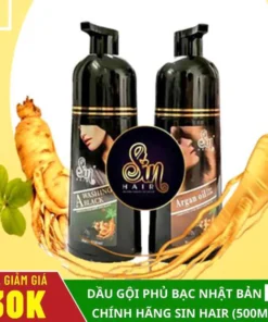 Dầu Gội Phủ Bạc SIN HAIR Nhật Bản 500ML - Thảo Dược Nhuộm Đen Tóc Nâu Tóc Nhân Sâm Nhật Bản
