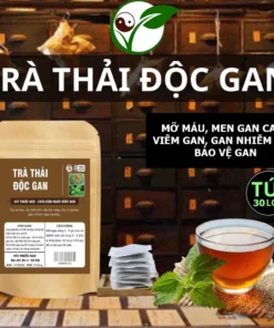 Trà Thải Độc Gan Thảo Mộc Xanh - Mát Gan, Giảm Mụn, Gan Nhiễm Mỡ , Giải Độc Gan, Cà Gai Leo - Bịch 30 Lọc