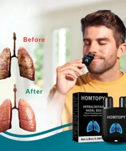 Alternative view of Ống Hít Thông Mũi Homtomy - Bình Thông Phổi nhỏ gọn có hai lỗ cải thiện nghẹt mũi và ngứa mũi