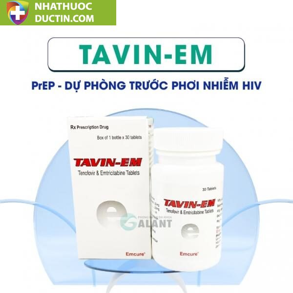 Thuốc Tavin-em Prep tablets viên uống dự phòng phơi nhiễm HlV lọ 30 viên 11 thuoc tavin em prep tablets vien uong du phong phoi nhiem hlv lo 30 vien