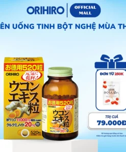 Viên uống tinh bột nghệ mùa thu Orihiro hỗ trợ bảo vệ gan, giảm mỡ máu 520 viên