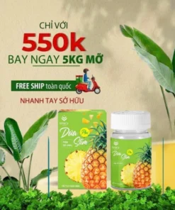 Giảm Cân Siêu Tốc DỨA SLIM PLUS + KHOÁ CÂN Hộp 30 Viên Chính Hãng Giúp Giảm Cân An Toàn cấp tốc