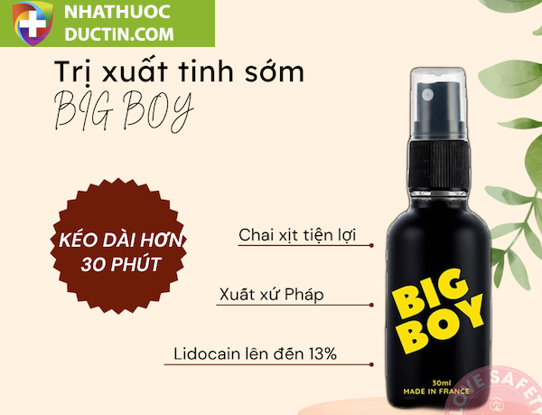 Chai xịt Big Boy 30ml kéo dài quan hệ chống xuất tinh sớm 6 xit big boy