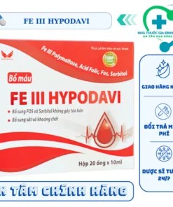 Alternative view of Sắt cho bà bầu Fe III Hypodavi B12 sắt bầu sắt nước bổ máu sắt hữu cơ acid folic thiếu máu não Hộp 20 ống