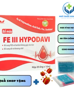 Sắt cho bà bầu Fe III Hypodavi B12 sắt bầu sắt nước bổ máu sắt hữu cơ acid folic thiếu máu não Hộp 20 ống 5 bomau2 1
