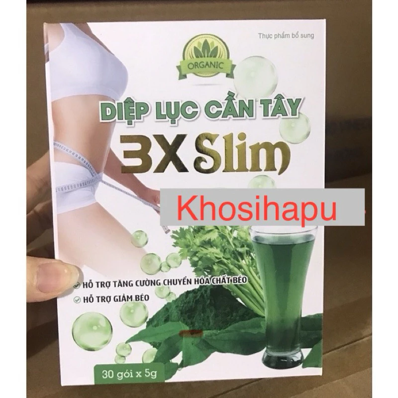 Bột diệp lục cần tây Slim3x hỗ trợ giảm cân và đẹp da giảm béo vóc dáng như ý đào thải độc tố hiệu quả 16 botdiep1 1