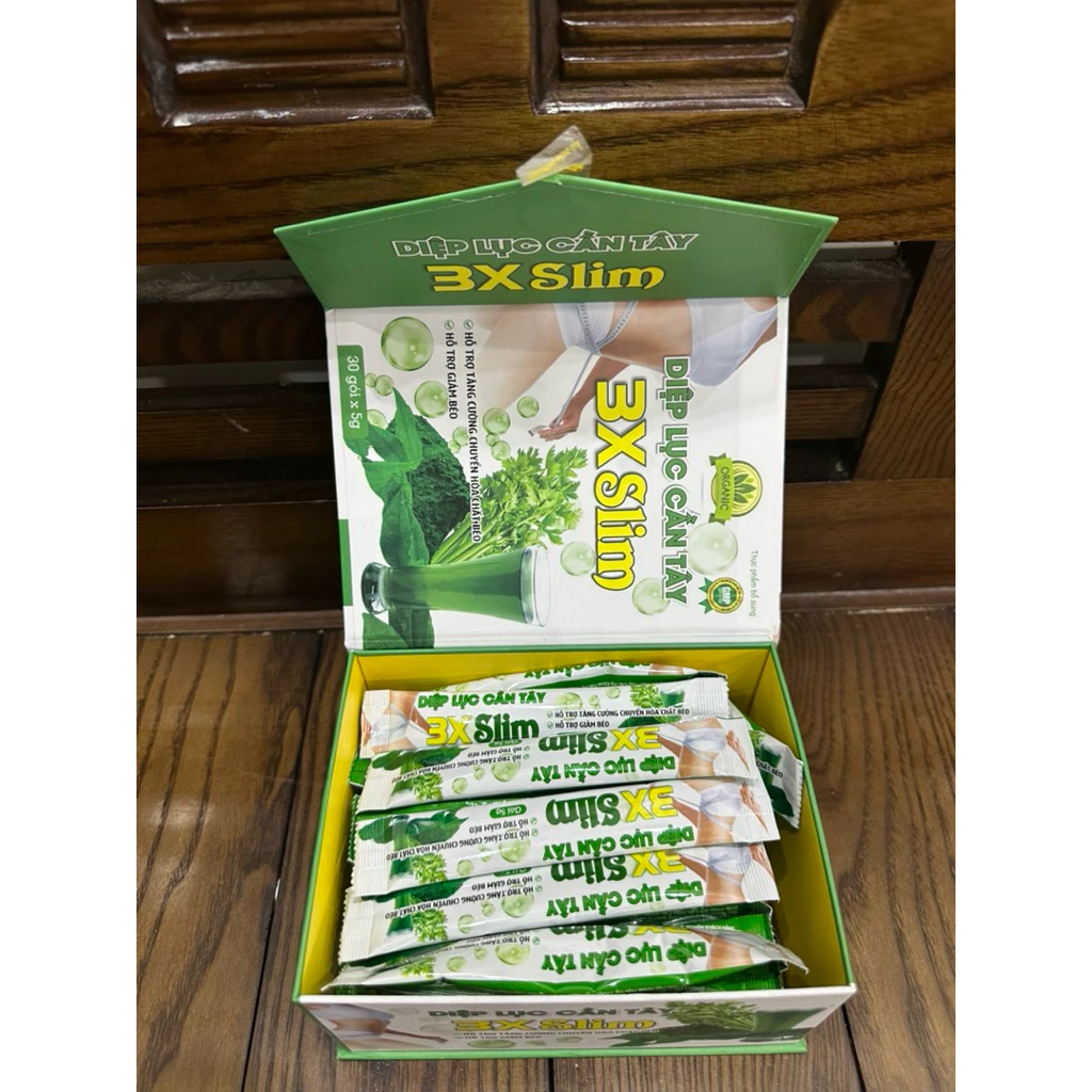 Bột diệp lục cần tây Slim3x hỗ trợ giảm cân và đẹp da giảm béo vóc dáng như ý đào thải độc tố hiệu quả 14 botdiep3