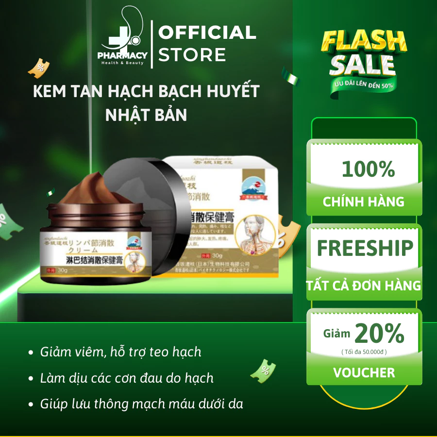 Kem Bôi Tan Hạch Bạch Huyết Cổ Truyền Nhật Bản , Tan Biến U Hạch, Giảm Đau Sưng Hạch Nhập Khẩu Chính Hãng 17 chiu1