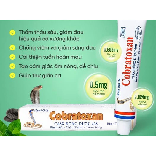 Kem Xoa Bóp Nọc Rắn Cobratoxan - Hỗ Trợ Giảm Đau Cơ Xương Khớp - Tuýp 20g 13 conran4
