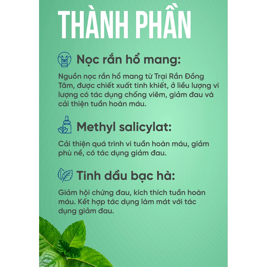 Kem Xoa Bóp Nọc Rắn Cobratoxan - Hỗ Trợ Giảm Đau Cơ Xương Khớp - Tuýp 20g 12 conran5