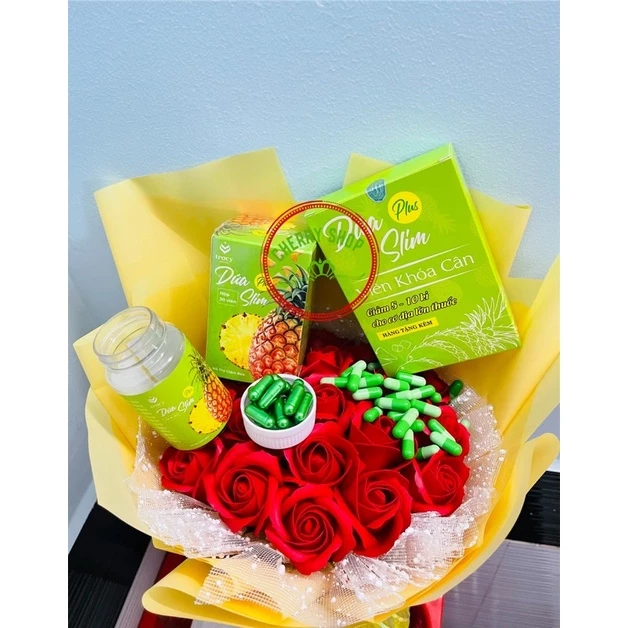 DỨA SLIM PLUS tặng khoá cân siêu giảm cân mạnh 17 dualim2