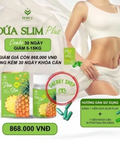 DỨA SLIM PLUS tặng khoá cân siêu giảm cân mạnh 9 duaslim4
