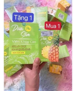 DỨA SLIM PLUS giảm cân nhanh nhanh , mạnh cho cơ địa khó. Hộp 30 viên kèm khoá cân 14 duaslim6