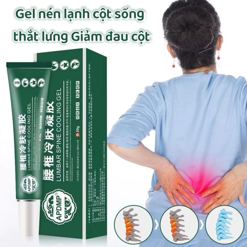 Gel Làm Mát Cột Sống Thắt Lưng,Thoát Vị Đĩa Đệm APDMP 20g - Giảm Đau Lưng, Mỏi Cột Sống, Viêm khớp 1 Gel Làm Mát Cột Sống Thắt Lưng,Thoát Vị Đĩa Đệm APDMP 20g - Giảm Đau Lưng, Mỏi Cột Sống, Viêm khớp