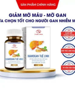 Hamogan Tuệ Linh [Chính hãng] - Giúp hạ mỡ gan, giảm mỡ máu, hỗ trợ bệnh xơ gan - Hộp 30 Viên
