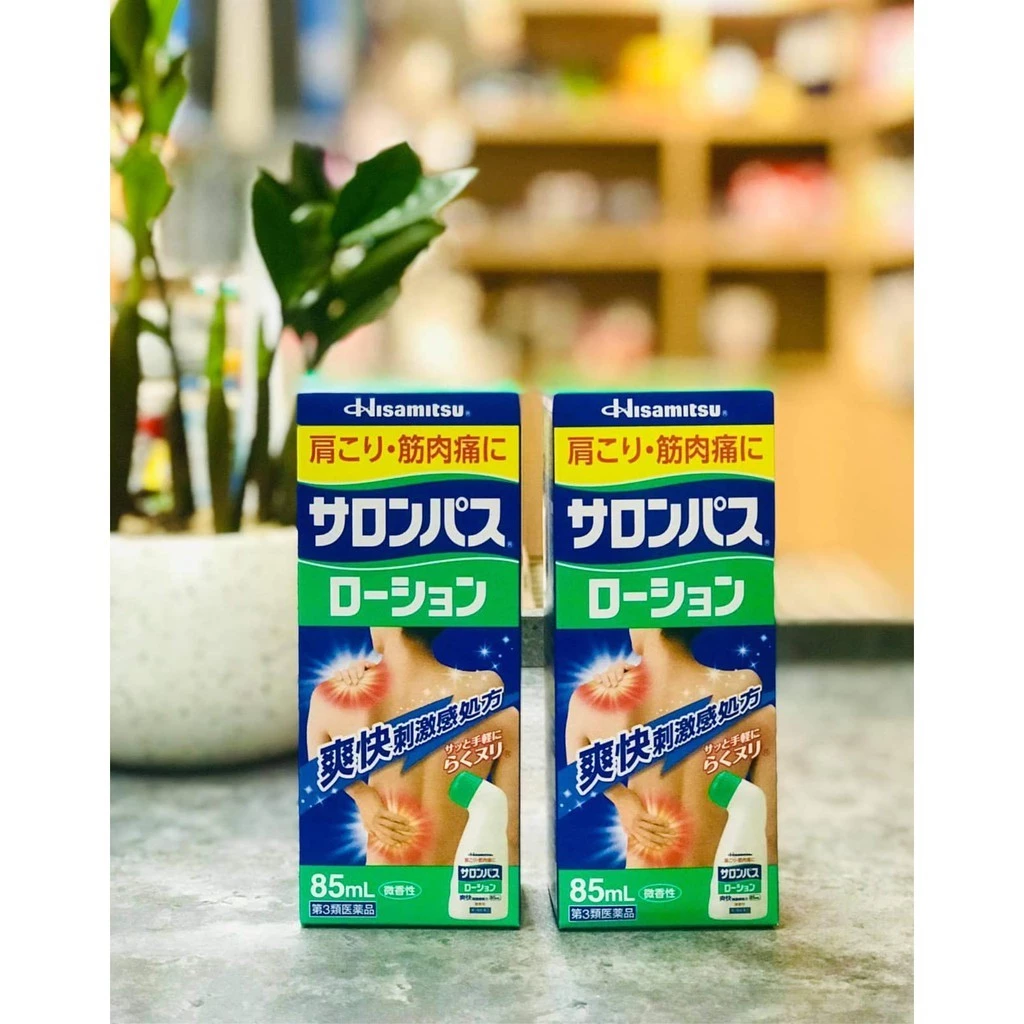 Dầu Nóng Xoa Bóp Salonpas Hisamitsu Nhật Bản 85ml chai lăn xoa nóng giúp giảm đau 10 himassu1