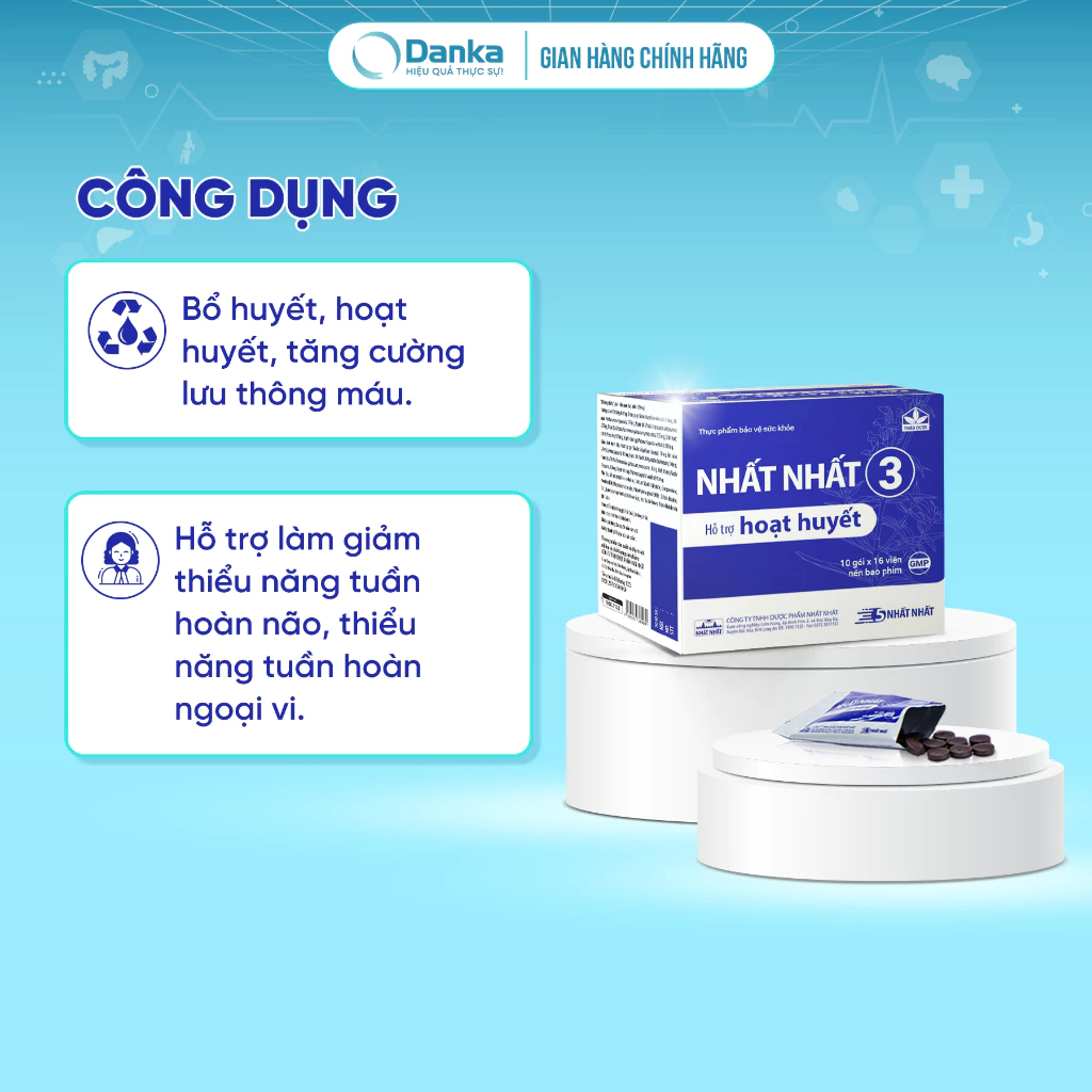 Viên Hoạt Huyết Nhất Nhất 3 - Hỗ trợ giảm hoa mắt, chóng mặt, đau mỏi vai gáy, tê bì chân tay 19 hoahiye3