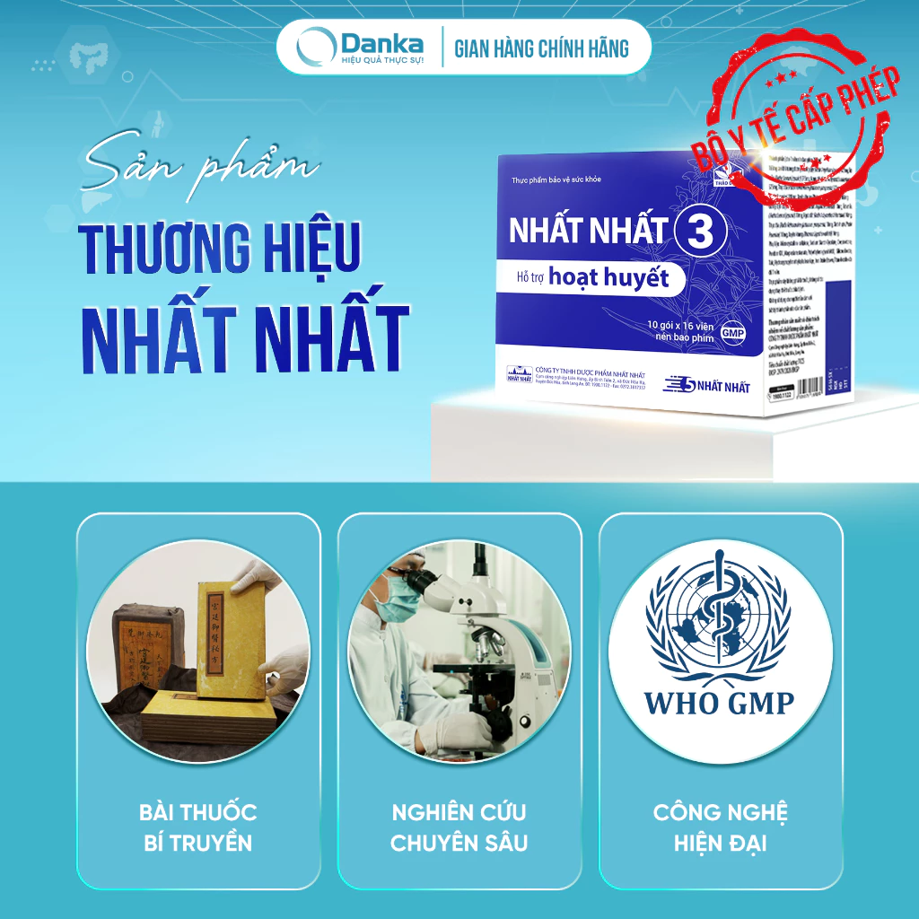 Viên Hoạt Huyết Nhất Nhất 3 - Hỗ trợ giảm hoa mắt, chóng mặt, đau mỏi vai gáy, tê bì chân tay 15 hoathuye6