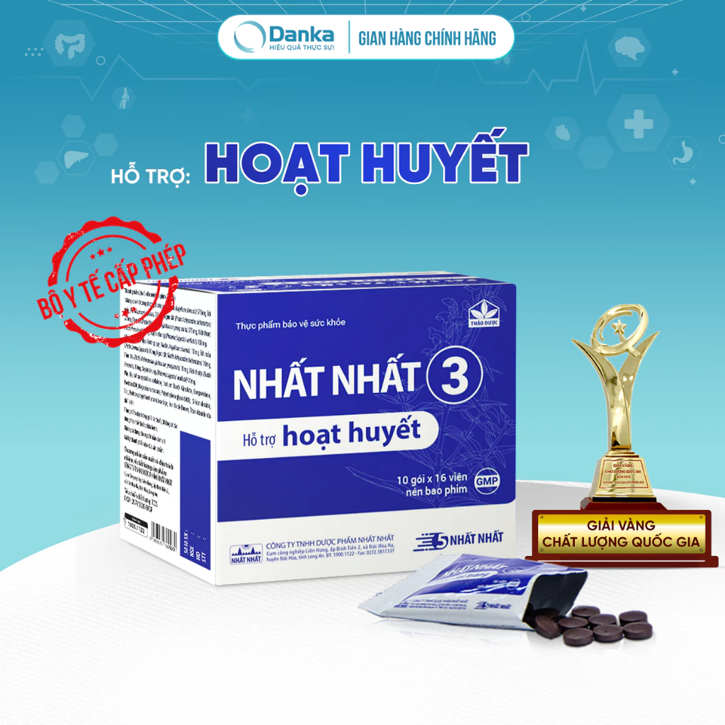 Viên Hoạt Huyết Nhất Nhất 3 - Hỗ trợ giảm hoa mắt, chóng mặt, đau mỏi vai gáy, tê bì chân tay 14 hoathuyet1 1